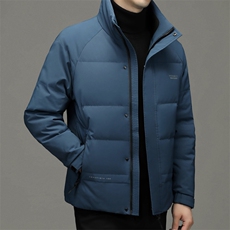 BJY15321钱塘2020-2冬季厚款保暖商务休闲立领中年男士羽绒服P230，男装羽绒服，钱塘207-2