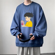 圆领卫衣男大码加厚加绒长袖t恤男S6200-P28加绒款-P33，男装卫衣，电商A040