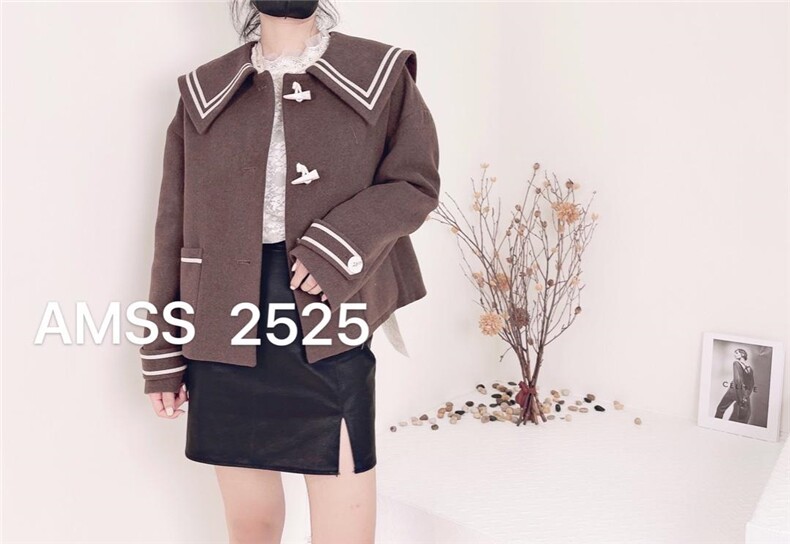 冬装呢料外套，其它，AMSS 艾玛莎莎