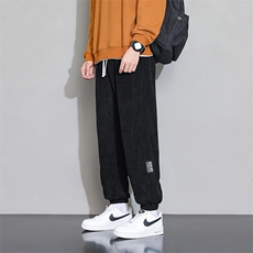 加绒裤秋冬男装港风情侣休闲灯芯绒运动裤A068-QBK54-TP45加绒55，女装休闲裤，电商A068