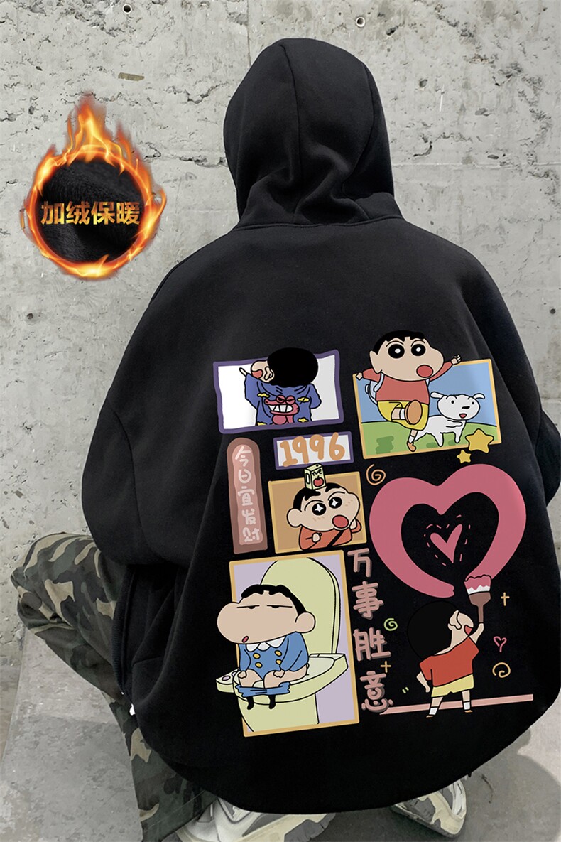 抖音供货、复合重磅加绒现货连帽卫衣宽松D223A-JR-WY2325-特P40,男装卫衣,电商019-1
