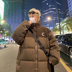 冬季潮牌宽松保暖百搭棉衣复古灯芯绒拼接加厚棉服男W7948-P78，男装棉衣，星座512-4