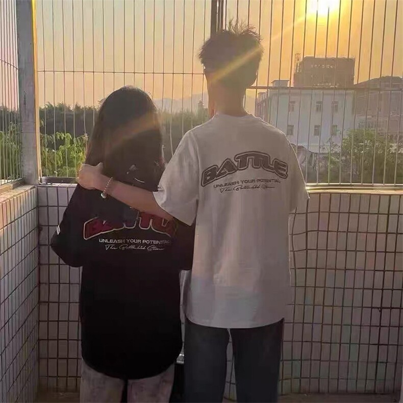 重磅美式植绒纯棉短袖绣花t恤男夏季新款万针刺绣上衣Q2682-特P38,男装T恤,星座610B-1