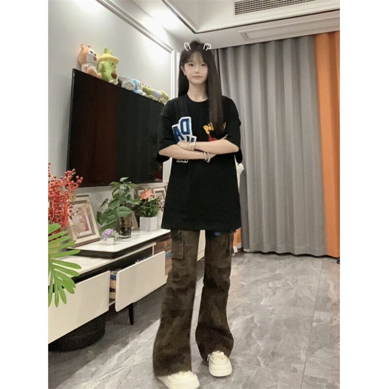 【档口现货260g】DX408HH-P35美式高街字母刺绣短袖T恤男女夏季,男装T恤,星座1007（原301D）