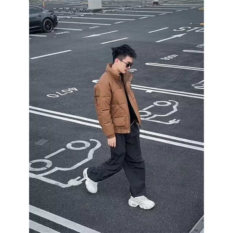 网络图现货潮牌痞帅男款高级感2025新款修身工装棉袄JM616-P85,男装工装外套,星座715-7