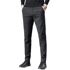 裤子男秋冬季休闲裤修身直筒潮流百搭弹力男士长裤刺绣K8875-P30，男装休闲裤，星座224