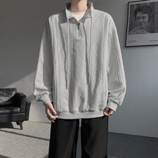 卫衣男春季新款港风宽松提花大码长袖T套头上衣WY9975-特P42，男装T恤，星座214-3