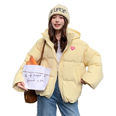 奶fufu超好看黄色短款羽绒服女冬2024年新款流行爆款90白鸭绒外套，女装羽绒服，2C032