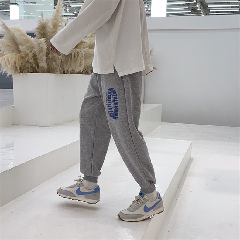 港风休闲裤男宽松印花百搭潮流束脚裤运动卫裤NK02-P50,男装休闲裤,星座1501