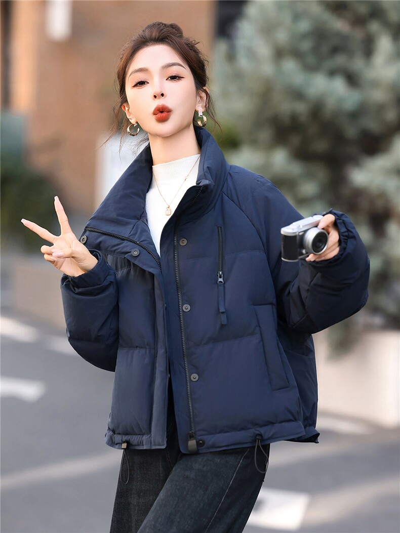 2025冬装新款摩登风时尚短款保暖羽绒服外套,女装羽绒服,鑫鑫格