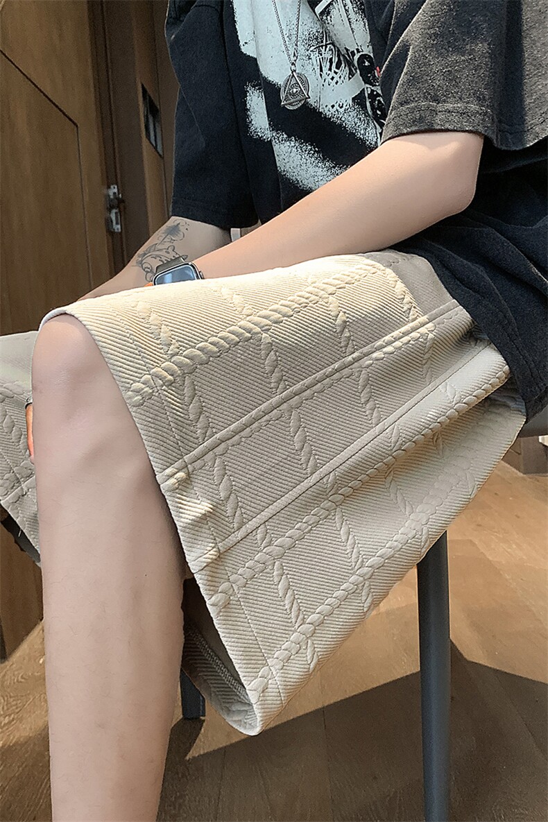 夏高街篮球华夫格短裤男肌理美式宽松休闲五分裤XZ514-2-1523-P38,男装牛仔裤,星座514-2(原B239)
