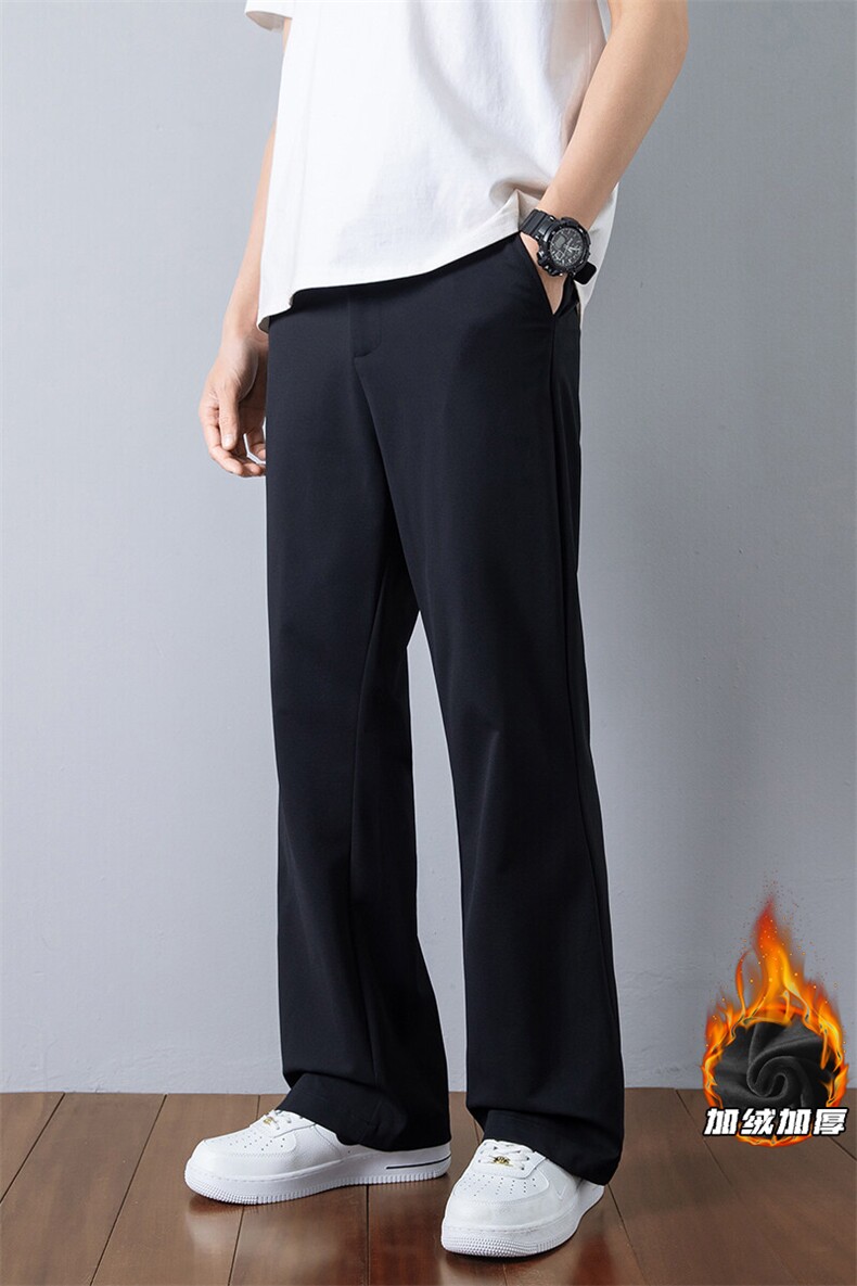 2025HK25341加绒灰墙超柔微喇加绒西裤M-5XLHK25986-特P45,男装西裤,电商A022