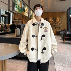 春季新款时尚牛角扣刺绣棒球服外套T900P60，男装夹克，星座1116-2