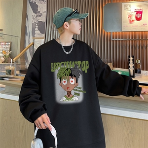 已注册直播抖音供得物品质重磅菠萝格圆领宽松男卫衣W2006P45图片