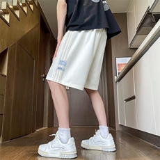 侧条纹休闲五分裤宽松简洁百搭KK114，男装牛仔裤，星座1116A-1（原606A）