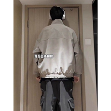 春季新款港风美式潮流痞帅短款立领飞行员夹克XZ213-JK1001-P70，男装夹克，星座213