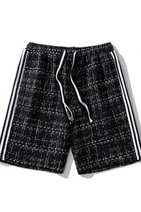 1白底短裤男大码M-5XL中性风男士中裤男潮流五分裤DK8797P40控59图片