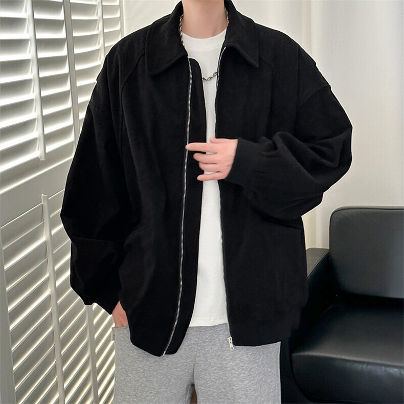 现货主推高品质灯芯绒夹克外套男潮宽松休闲大码A351-JK013-P90,男装夹克,电商A351