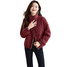 2024秋冬新品加棉加厚立领短外套，女装棉衣/棉服，余墨
