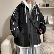 棉服男冬季港风宽松假两件连帽休闲学生棉服MD8888-P90(抖音勿上，男装棉衣，星座214-3
