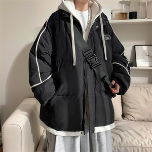 棉服男冬季港风宽松假两件连帽休闲学生棉服MD8888-P90(抖音勿上图片