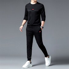 春秋季男士运动套装休闲健身跑步运动服中年高端两件套，男装休闲套装，电商B212（原钱塘6029）