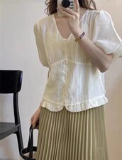 夏季韩系小衫，其它，红糖