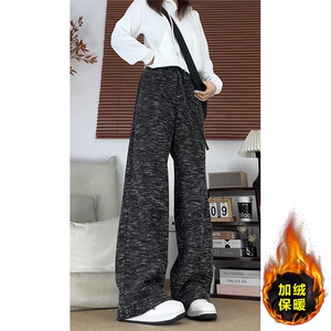 美式宽松阔腿裤垂坠感抽绳加绒加厚休闲裤男K8690JR（加绒）特P52图片