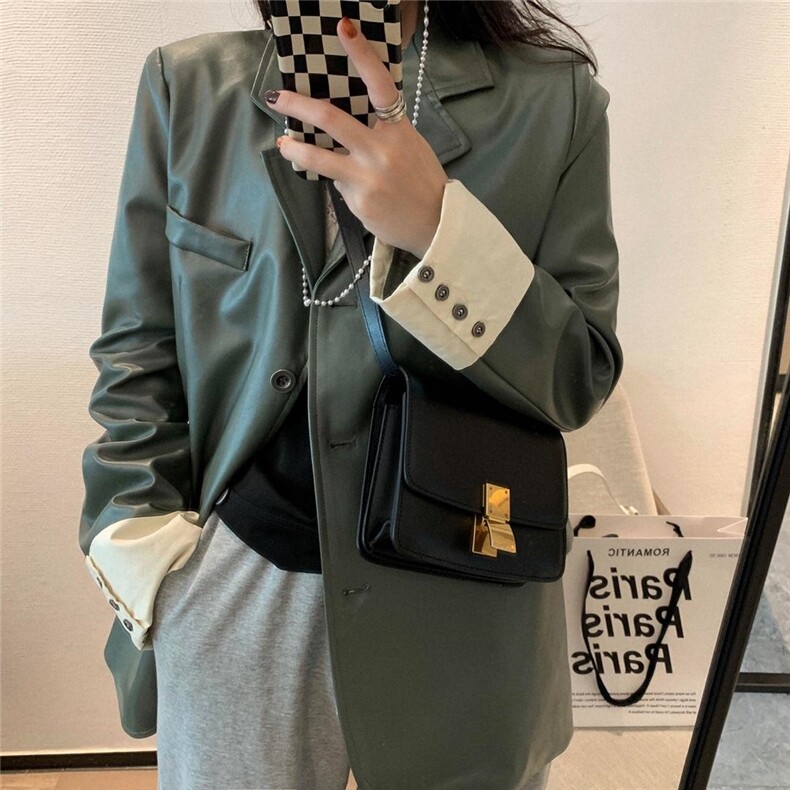 绿色皮衣，女装皮衣，XTZ style