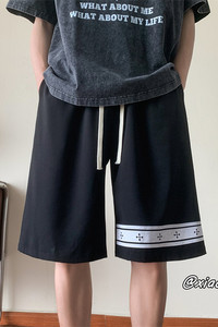 XZ616 夏季新款十字架冰丝短裤休闲五分裤 TY862 P35控48图片
