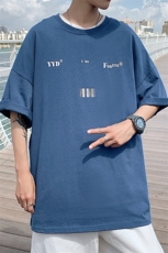 1YYDS/EMO字母图案港风情侣大码M-5XL风短袖男DT7643P25控38，男装T恤，星座226-2