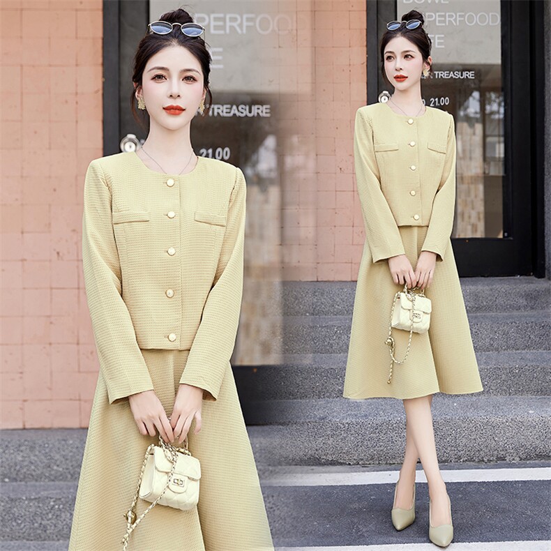 春季新款小香风时尚套装两件套优雅气质显瘦女装套裙,女装套装/套裙,雅佳俏