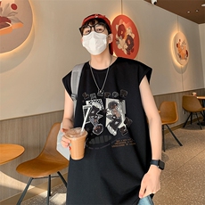 新款直播抖音得物品质纯棉250克重磅男无袖背心T恤T530P28控39，男装背心/马甲，电商C408(原B339-1)