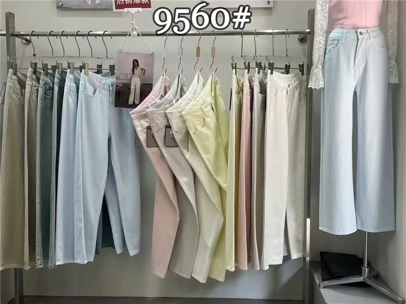 2025艾莱早春无弹力阔腿裤,女装休闲裤,湘姗