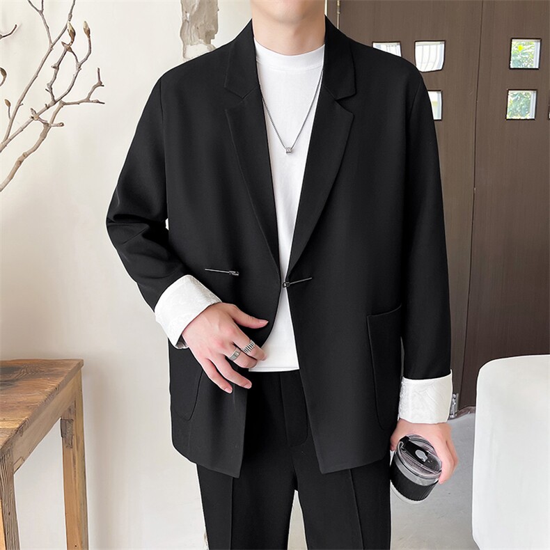 轻熟风~2025秋季微阔休闲西装外套K611/P105,男装西服套装,电商B331