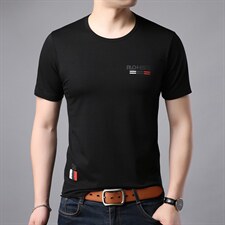 G8107男士2023年夏季新款短袖t恤休闲时尚修身棉男装体恤P33,男装T恤,电商B360