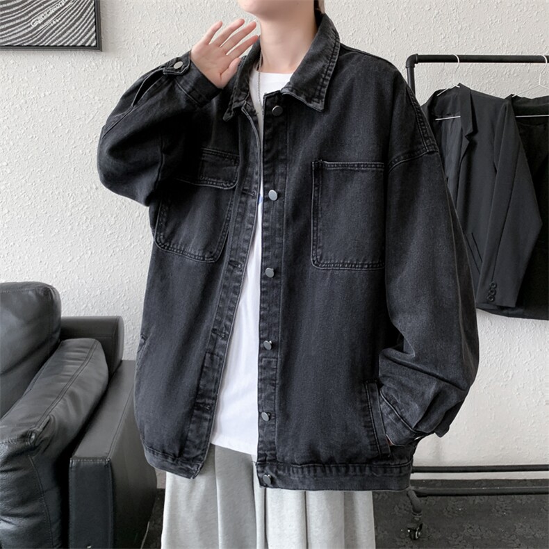 A684-P582023秋季潮牌复古牛仔外套男韩版潮流宽松休闲工装夹克,男装夹克,星座512-6