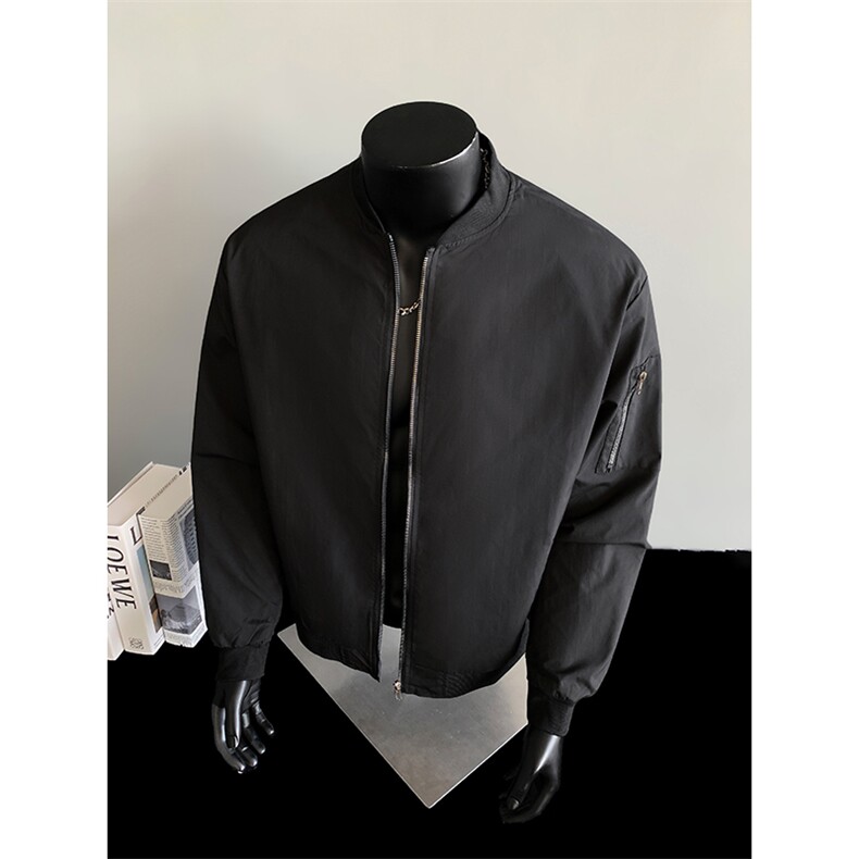 秋季男士夹克飞行服潮流棒球领外套个性茄克男装A266-JK8017-P33,男装夹克,电商A266