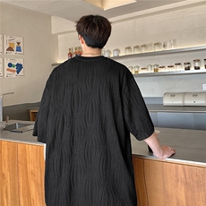 港风弧形设计短袖T恤男大码情侣男士短袖T恤男DT8765P30控49，男装T恤，星座226-1