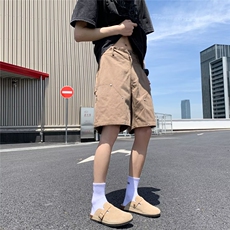 夏季男款牛仔短裤纯色宽松休闲中裤子潮流百搭，男装牛仔裤，星座1013