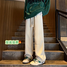 摇粒绒休闲裤D2211-TP45控价58可束脚裤子加绒刺绣保暖加厚长裤，男装休闲裤，电商A102-1