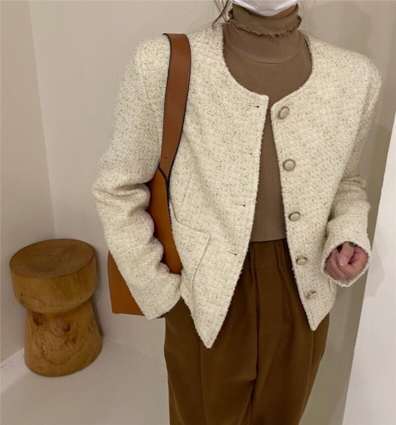 冬季新款加厚版小香外套，其它，唇蔻