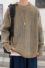 毛衣男港风宽松长袖圆领打底衫上衣ins韩版潮流外套HY12，男装针织衫/毛衣，电商A102B