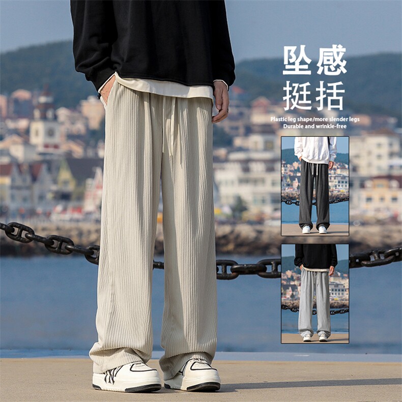 美式裤子运动垂感潮流卫裤新款痞帅宽松直筒休闲长裤1008-特批-35图片
