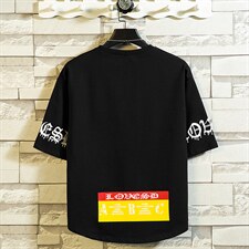 2023夏季潮流圆领T恤男装青少年宽松棉质ins青少年套装F173P75，男装休闲套装，电商A086