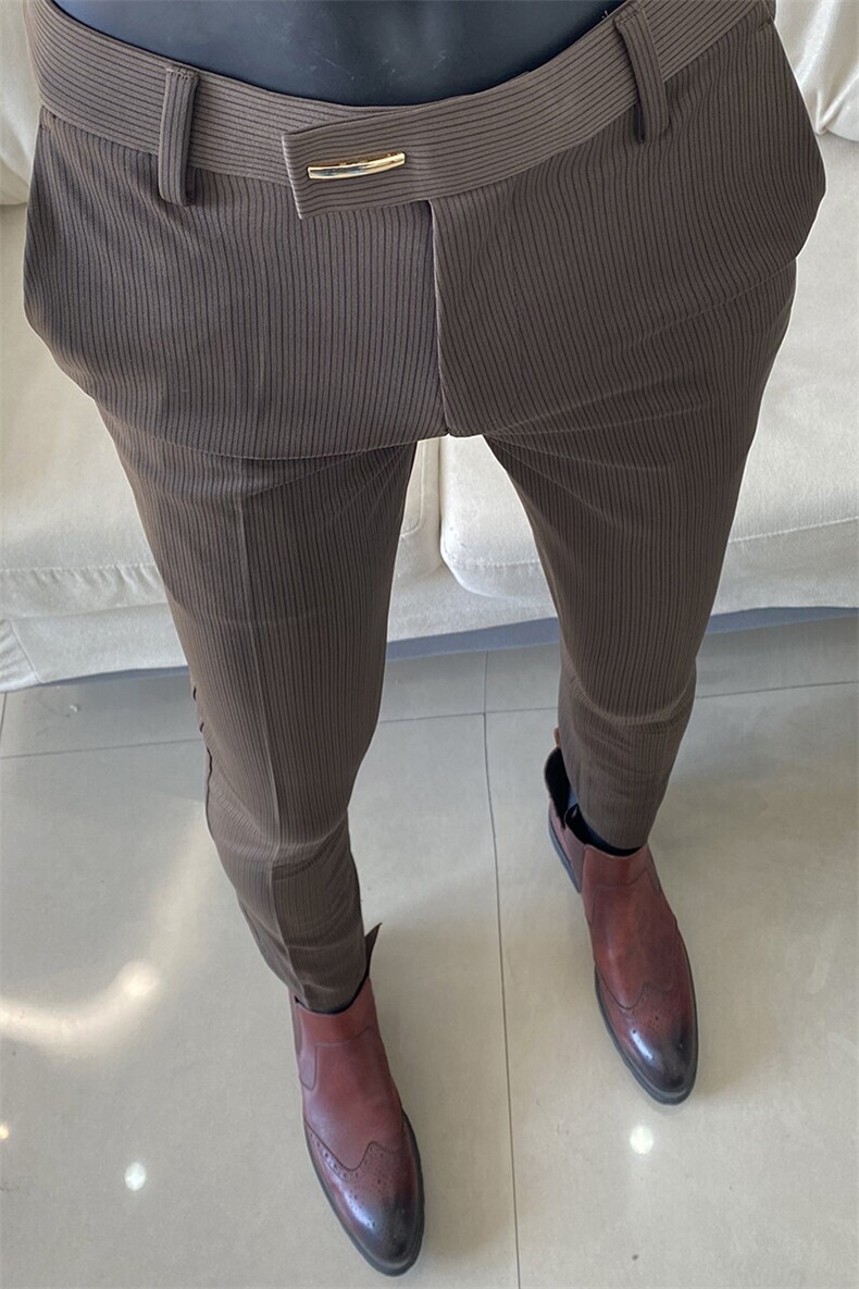 春季西裤男修身直筒高级感商务休闲裤男士裤长裤901九分9019—P55,男装休闲裤,电商B368