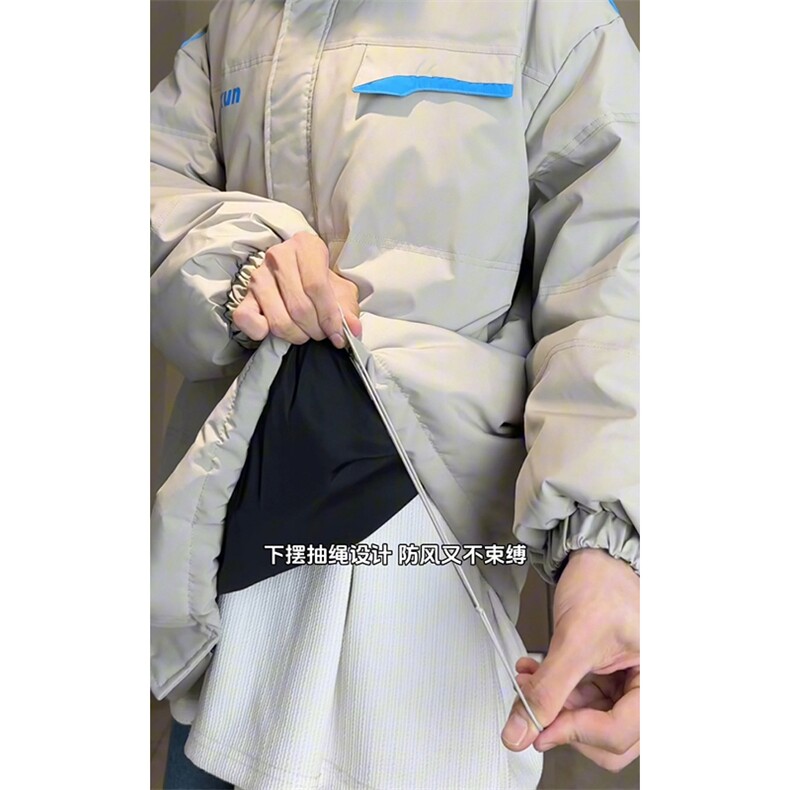 港风ins羽绒服男女同款带帽字母印花白鸭绒Y5813-P190【特价】,男装羽绒服,电商A007