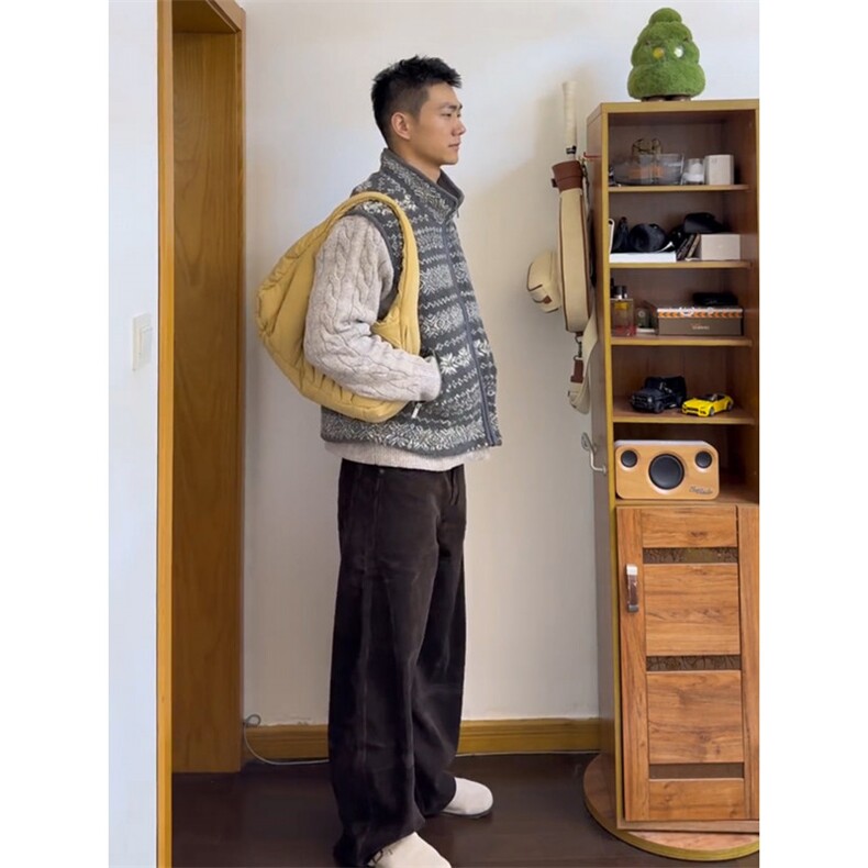JY743-P60复古费尔岛提花羊羔毛马甲男女新款,男装背心/马甲,星座1501-3