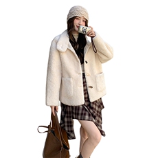 设计感ins风皮毛一体2C229-86311-P249-K398，女装短外套，2C229