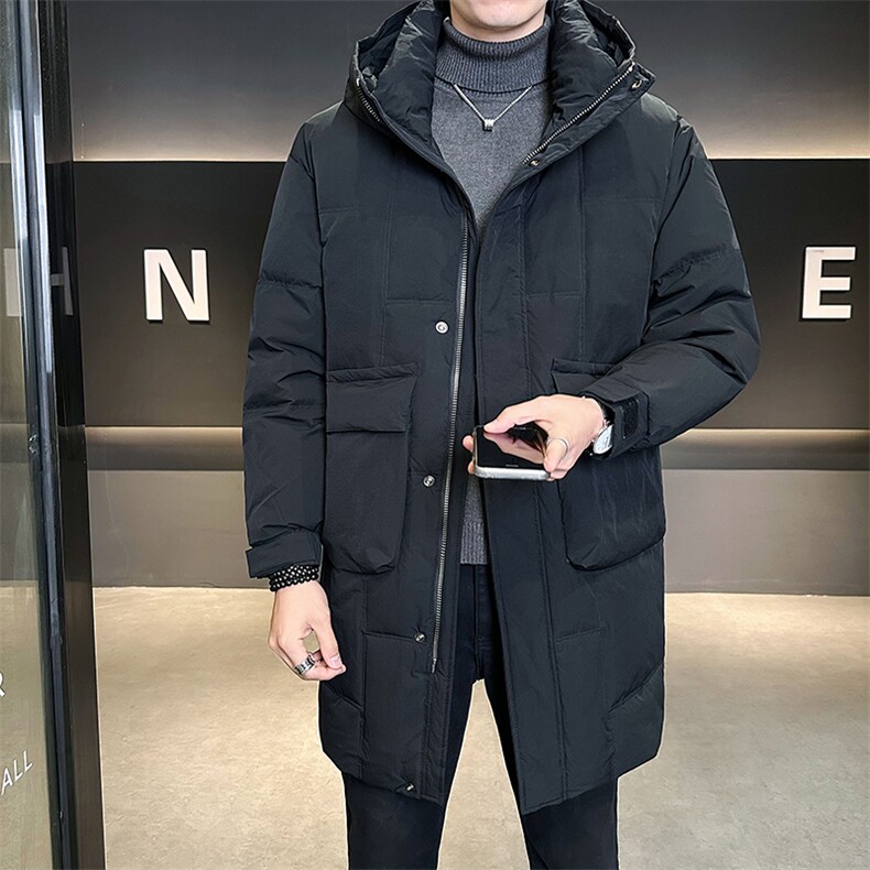 标50极寒厚款中长款羽绒服男2025新款连帽外套B240-YR8173-P265，男装羽绒服，电商B240